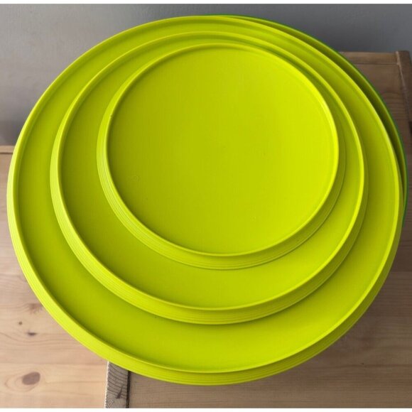 Tupperware Radiance Serving Bowls Container Set 3 Green MARGARITA VERDE PINO - Picture 15 of 15